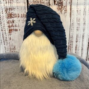 Blue‎ and White Gnome Plush Decor